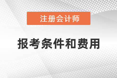 注冊(cè)會(huì)計(jì)師報(bào)考條件和費(fèi)用分別是什么