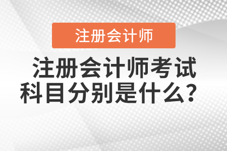 注冊(cè)會(huì)計(jì)師考試科目分別是什么？