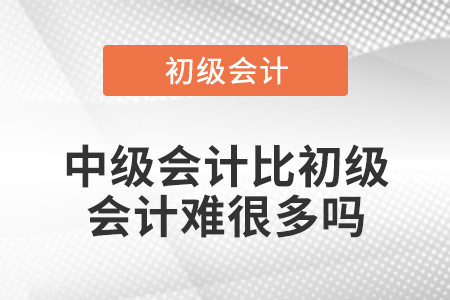 中級(jí)會(huì)計(jì)比初級(jí)會(huì)計(jì)難很多嗎