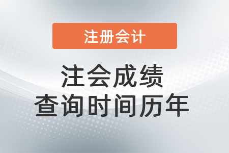 注會(huì)成績查詢時(shí)間歷年