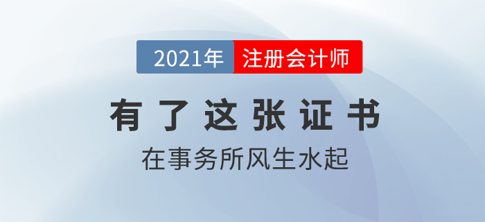 想在會(huì)計(jì)師事務(wù)所風(fēng)生水起，這張注冊(cè)會(huì)計(jì)師證書(shū)你得有！
