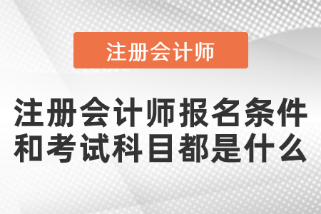 注冊(cè)會(huì)計(jì)師報(bào)名條件和考試科目都是什么