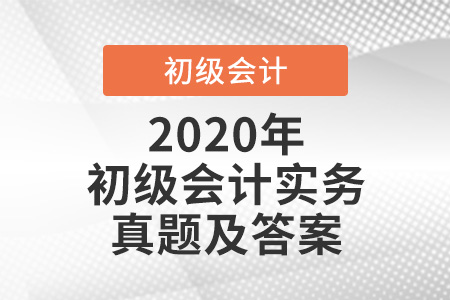 2020年初級(jí)會(huì)計(jì)實(shí)務(wù)真題及答案
