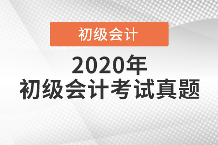 2020年初級(jí)會(huì)計(jì)考試真題