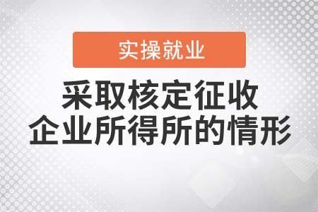 采取核定征收企業(yè)所得所的情形有哪些？