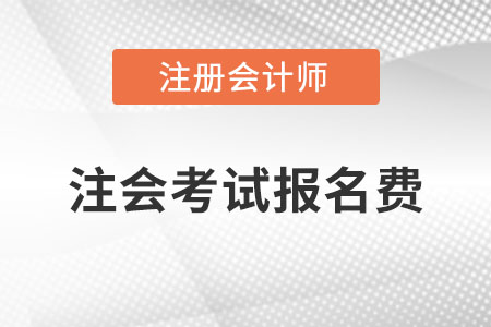 2021注會考試報(bào)名費(fèi)