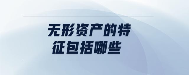 無(wú)形資產(chǎn)的特征包括哪些