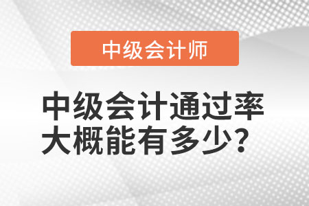 中級會計通過率大概能有多少？