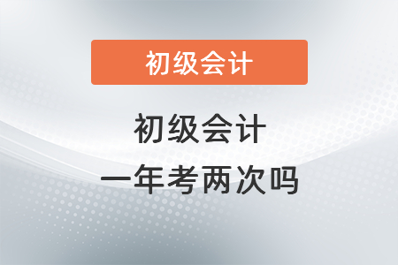 初級會計一年考兩次嗎