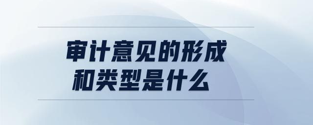 審計(jì)意見的形成和類型是什么