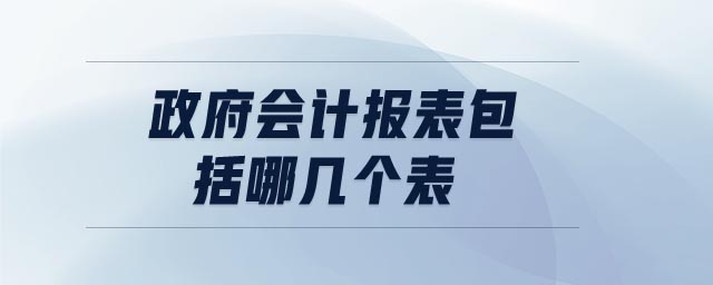 政府會計報表包括哪幾個表