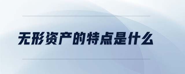 無形資產(chǎn)的特點(diǎn)是什么