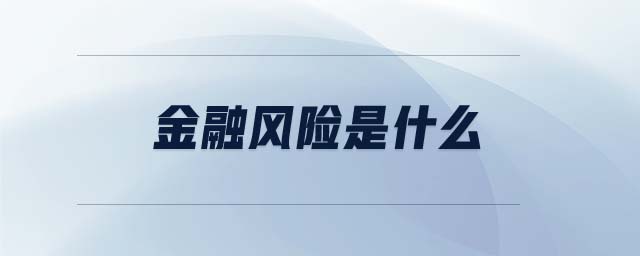 金融風險是什么