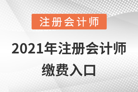 2021年注冊會計(jì)師繳費(fèi)入口