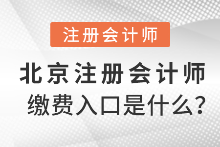 北京注冊會計(jì)師繳費(fèi)入口是什么？