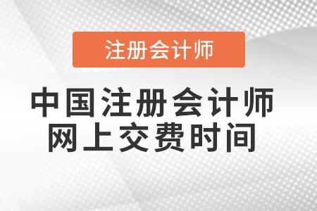 中國(guó)注冊(cè)會(huì)計(jì)師網(wǎng)上交費(fèi)時(shí)間