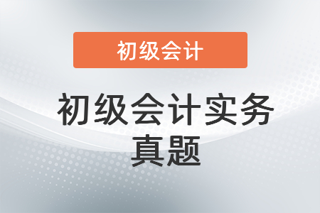 往年初級(jí)會(huì)計(jì)實(shí)務(wù)真題