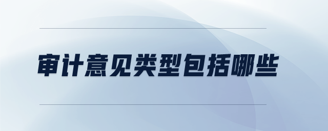 審計意見類型包括哪些