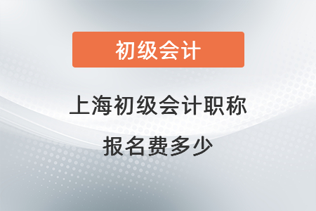 上海初級(jí)會(huì)計(jì)職稱(chēng)報(bào)名費(fèi)多少