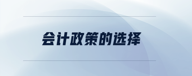 會計(jì)政策的選擇