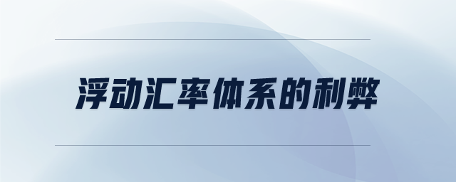 浮動(dòng)匯率體系的利弊