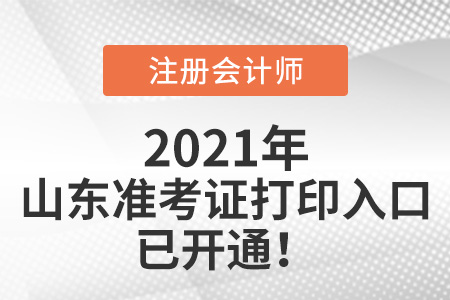 山東cpa準(zhǔn)考證打印入口8月9日正式開(kāi)通