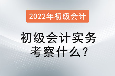 初級會計實務(wù)考察什么？