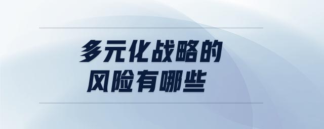 多元化戰(zhàn)略的風(fēng)險(xiǎn)有哪些