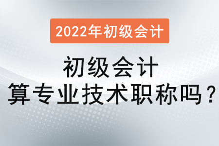 初級會計(jì)算專業(yè)技術(shù)職稱嗎？
