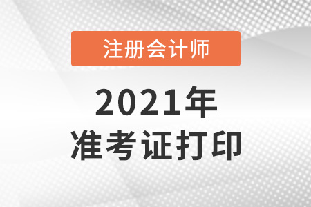 河南2021年cpa準(zhǔn)考證打印時間