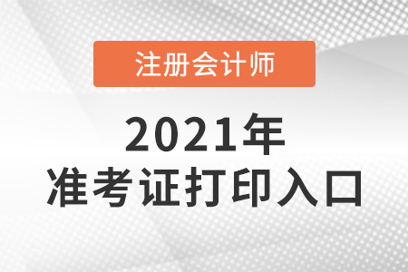 2021年注冊會計(jì)師準(zhǔn)考證打印入口