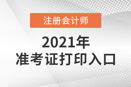 2021年注冊會計師準考證打印入口有幾個