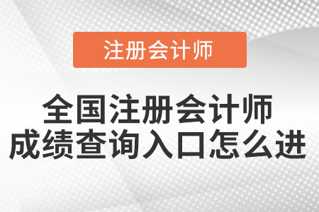 全國(guó)注冊(cè)會(huì)計(jì)師成績(jī)查詢?nèi)肟谠趺催M(jìn)