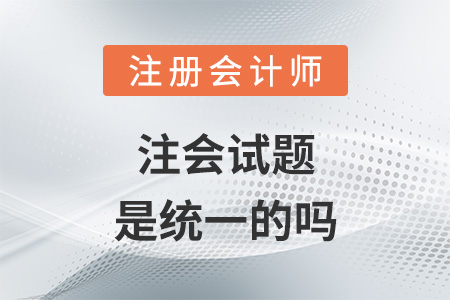 注會試題是統(tǒng)一的嗎