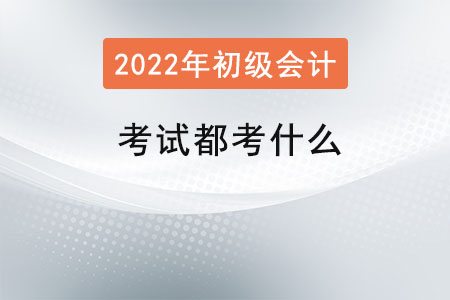 初級(jí)會(huì)計(jì)職稱考試都考什么