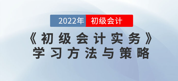 2022年《初級(jí)會(huì)計(jì)實(shí)務(wù)》怎么學(xué)？看看這些方法和策略！
