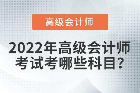 2022年高級(jí)會(huì)計(jì)師考試科目有什么？