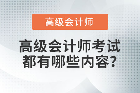 高級會計師考試都有哪些內(nèi)容？