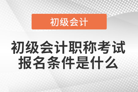 初級(jí)會(huì)計(jì)職稱考試報(bào)名條件是什么