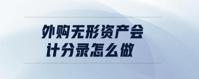 外購(gòu)無(wú)形資產(chǎn)會(huì)計(jì)分錄怎么做