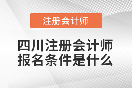 四川省廣安注冊會計師報名條件是什么