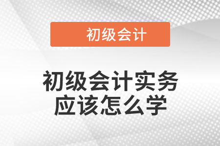 初級會計實務應該怎么學？