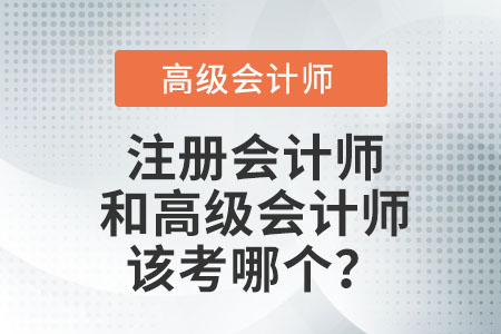 注冊(cè)會(huì)計(jì)師和高級(jí)會(huì)計(jì)師該考哪個(gè)？