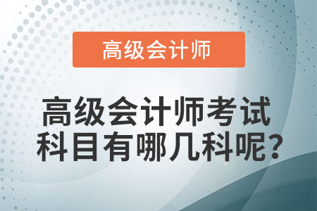 高級(jí)會(huì)計(jì)師考試科目都有哪些？