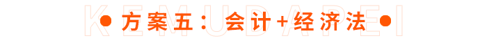 方案五：會(huì)計(jì)+經(jīng)濟(jì)法