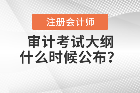 2022年注冊(cè)會(huì)計(jì)師審計(jì)考試大綱什么時(shí)候公布？