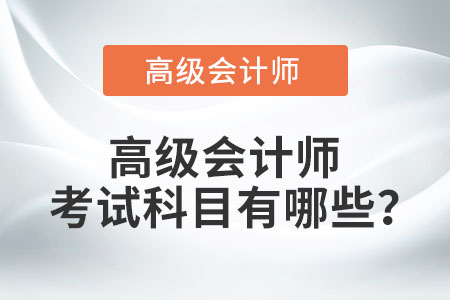 高級會計(jì)師考試科目有哪些？