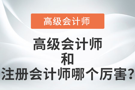 高級會計師和注冊會計師哪個厲害？