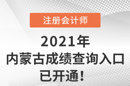 內(nèi)蒙古自治區(qū)赤峰注冊(cè)會(huì)計(jì)師2021成績(jī)查詢?nèi)肟谝验_(kāi)通！