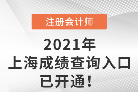 上海2021注冊會計師考試成績查詢?nèi)肟谝验_通